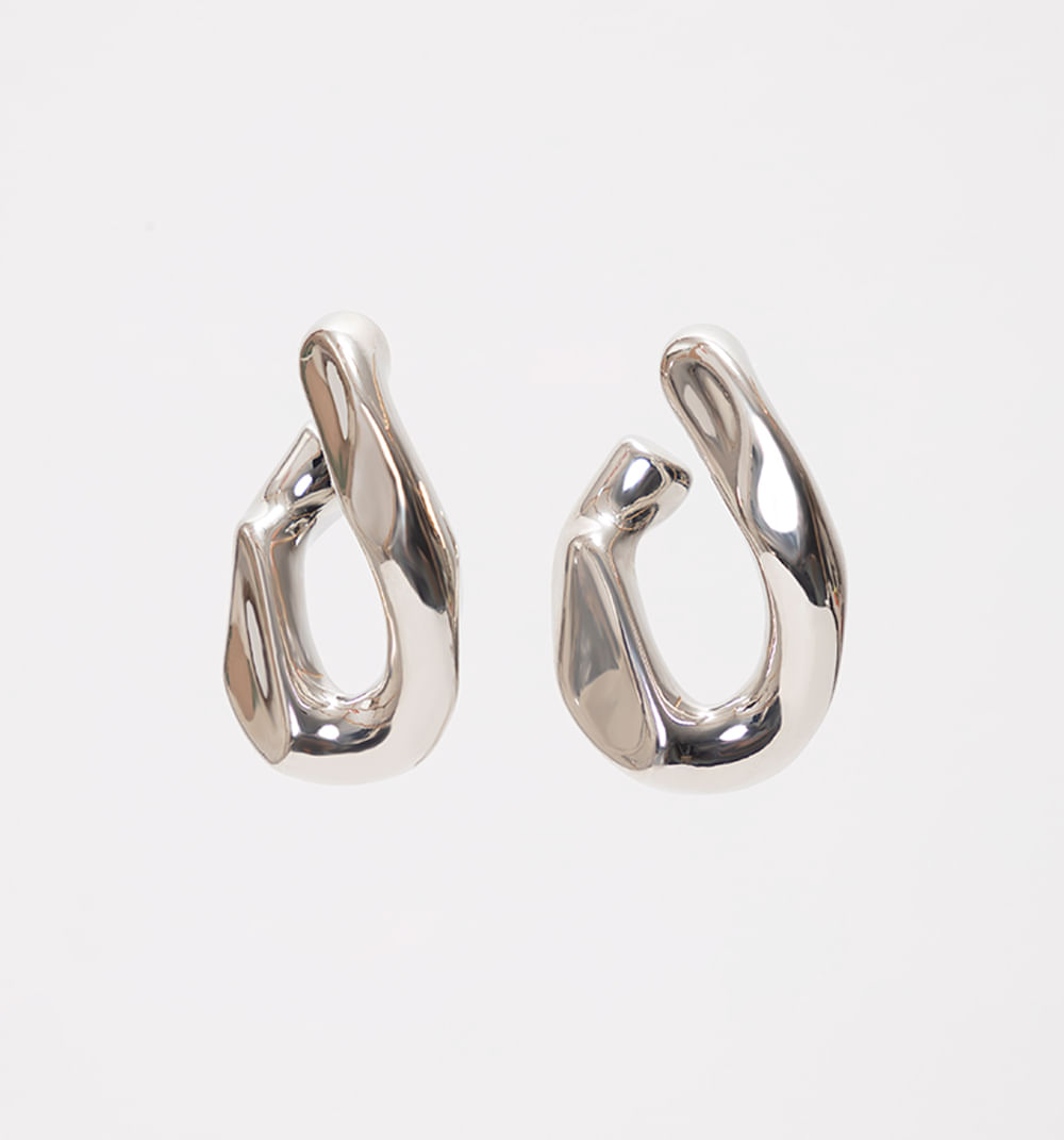 Aretes maxi eslabon entorchado