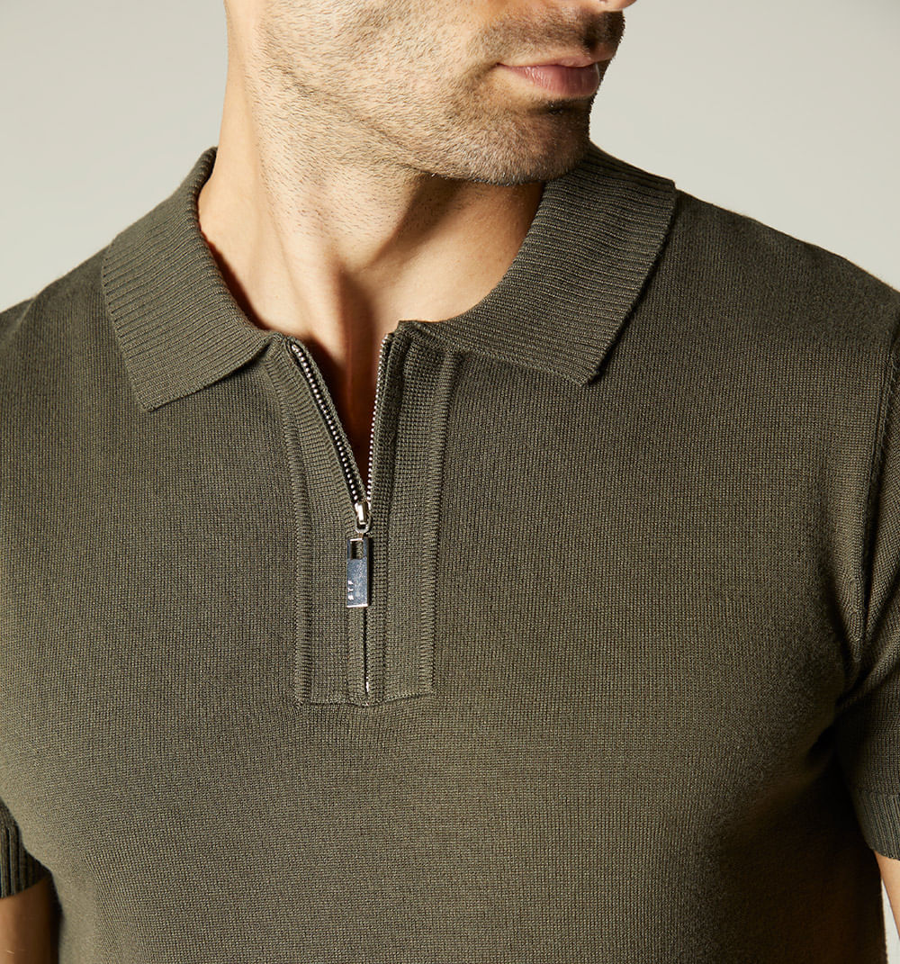 Polo para hombre tejido en rombos