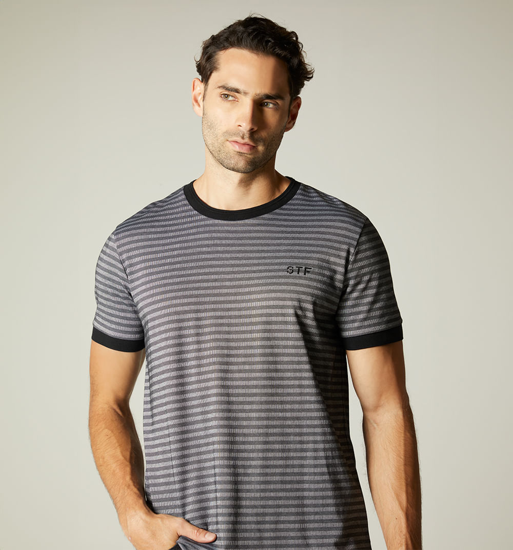 Camiseta de rayas para hombre