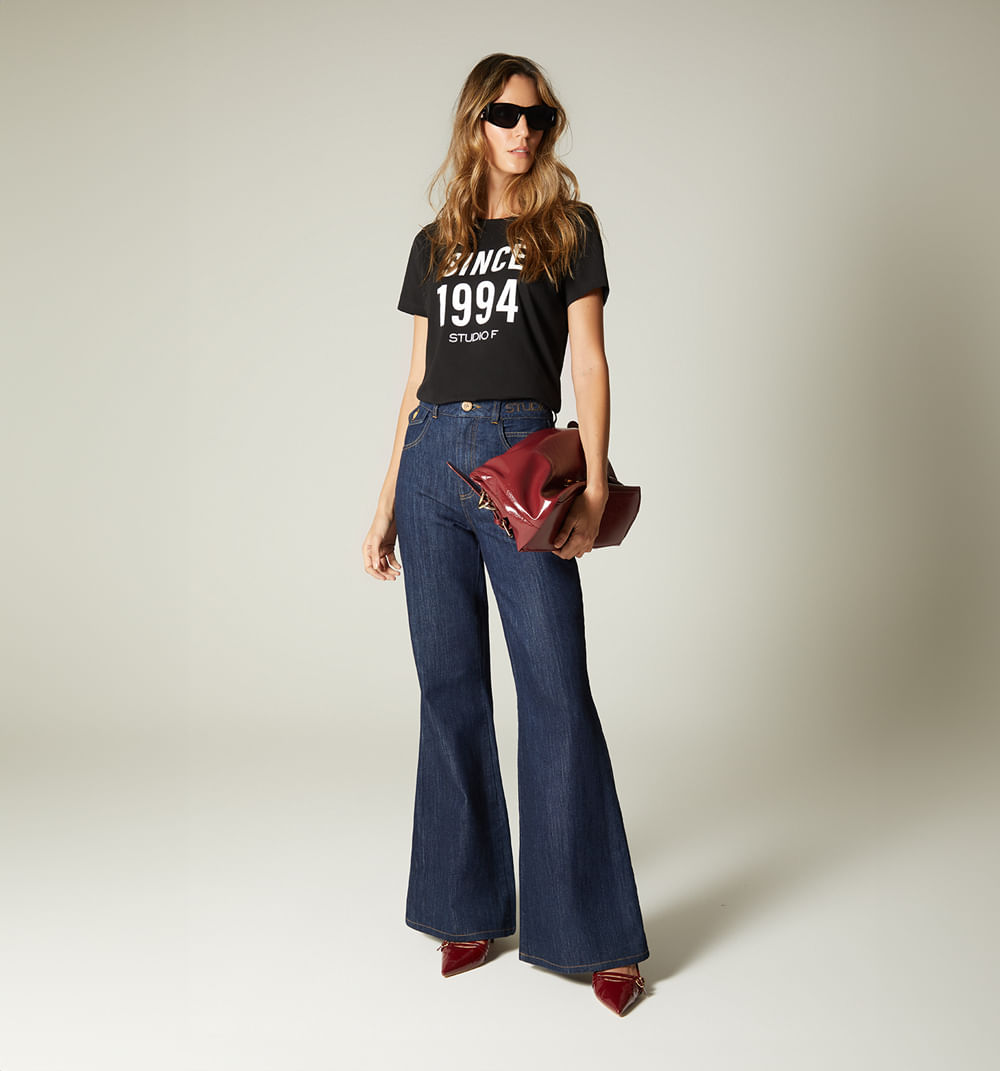 Camiseta manga corta estampada