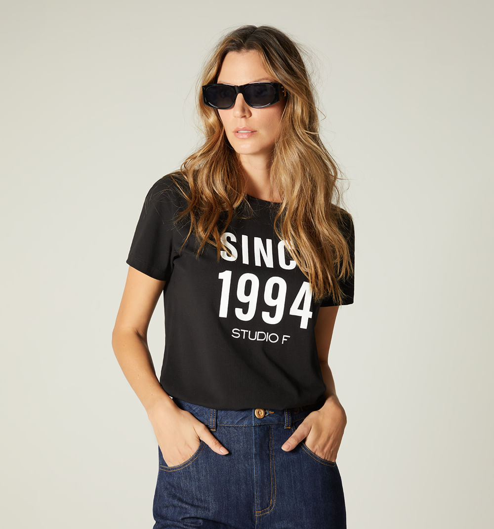 Camiseta manga corta estampada