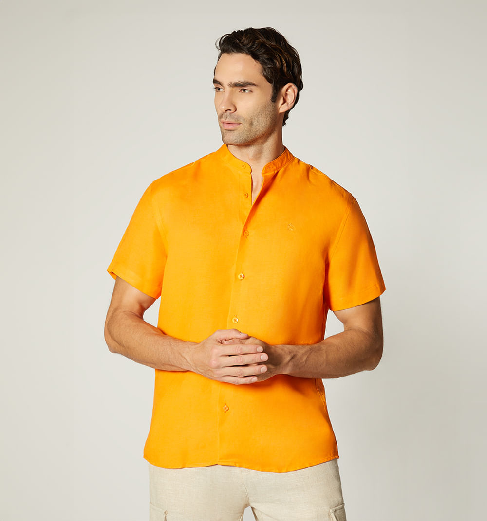 Camisa para hombre manga corta con cuell