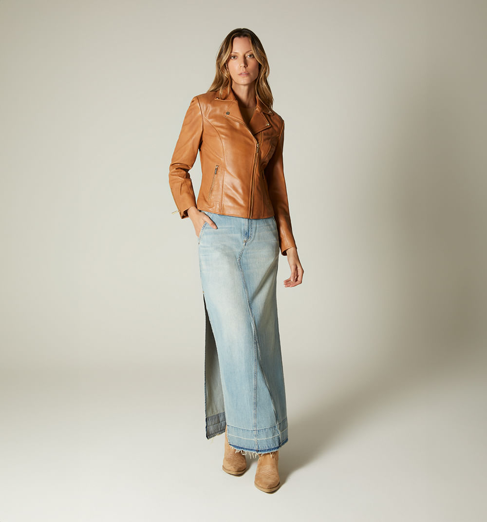 Chaqueta biker en cuero