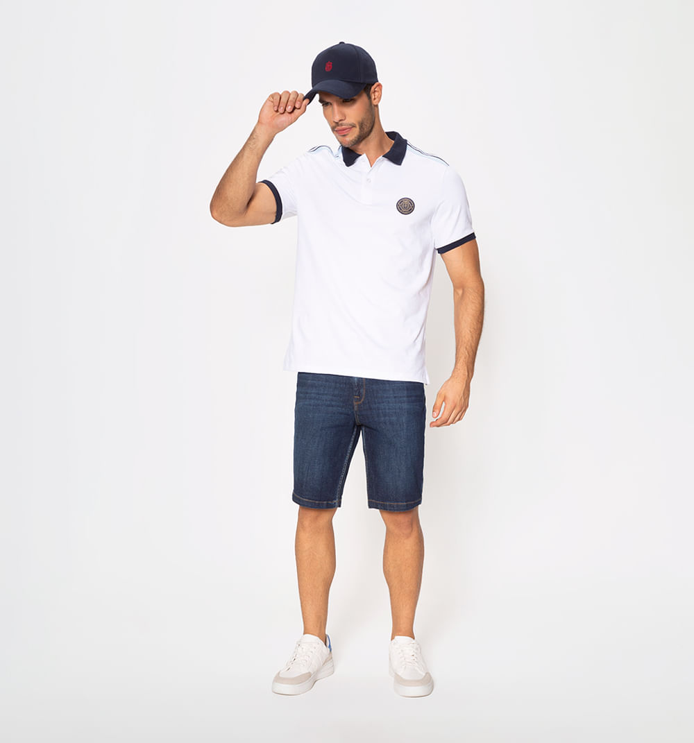 Polo con elastico en el hombro slim fit