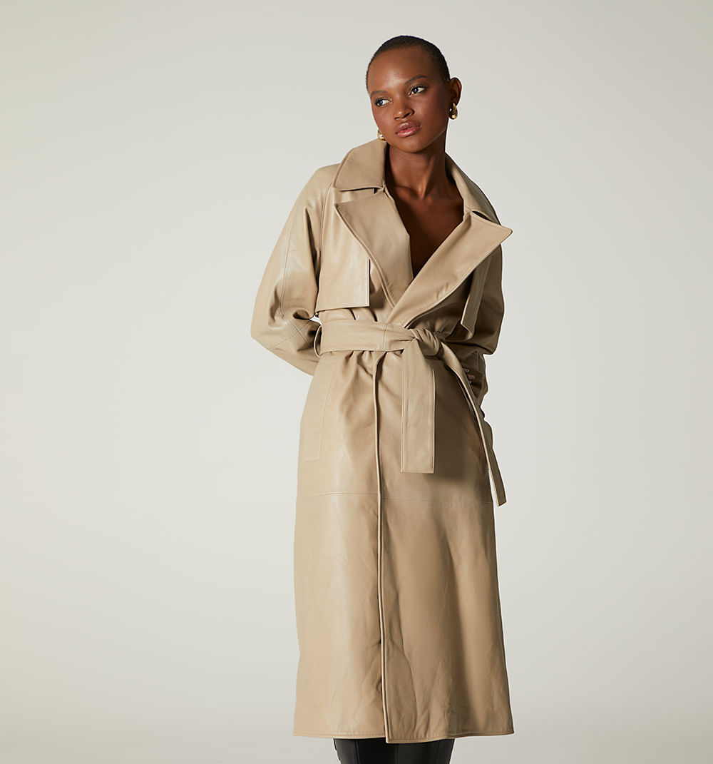 Trench cuero