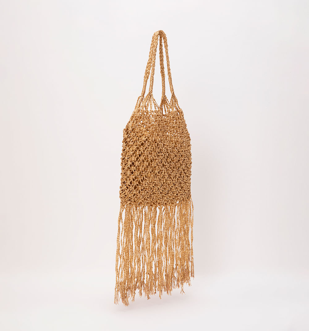 Bolso de hombro en malla con lurex