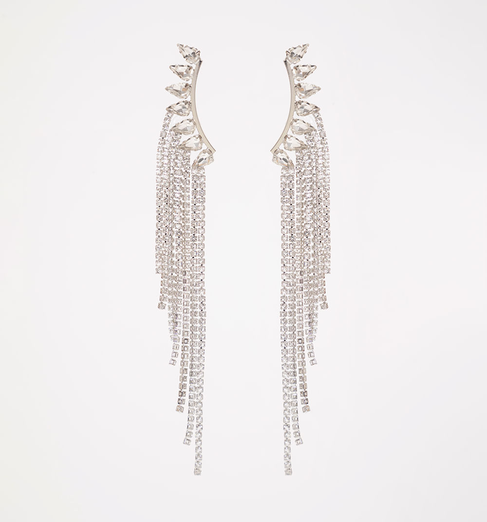 Aretes earcuff diamantes