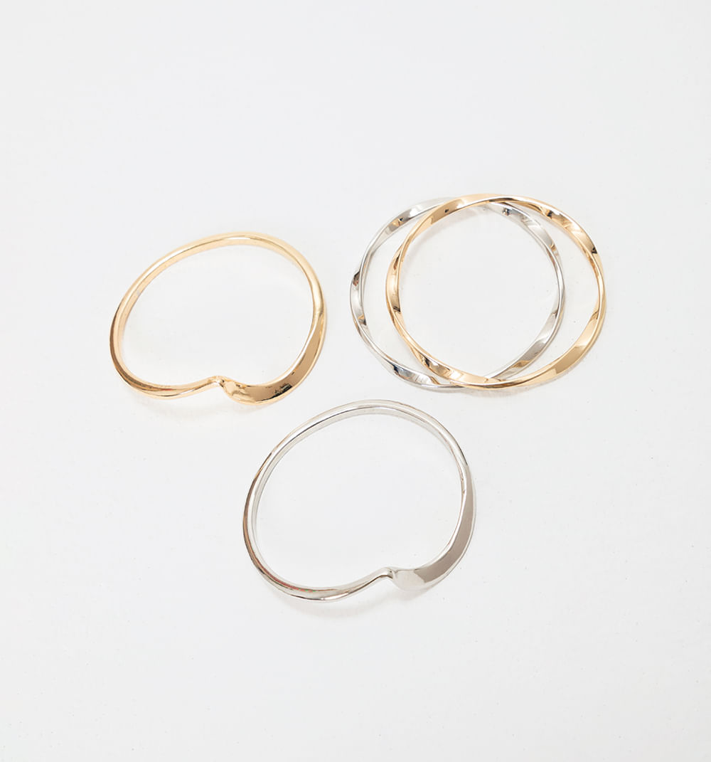 Set pulseras bicolor