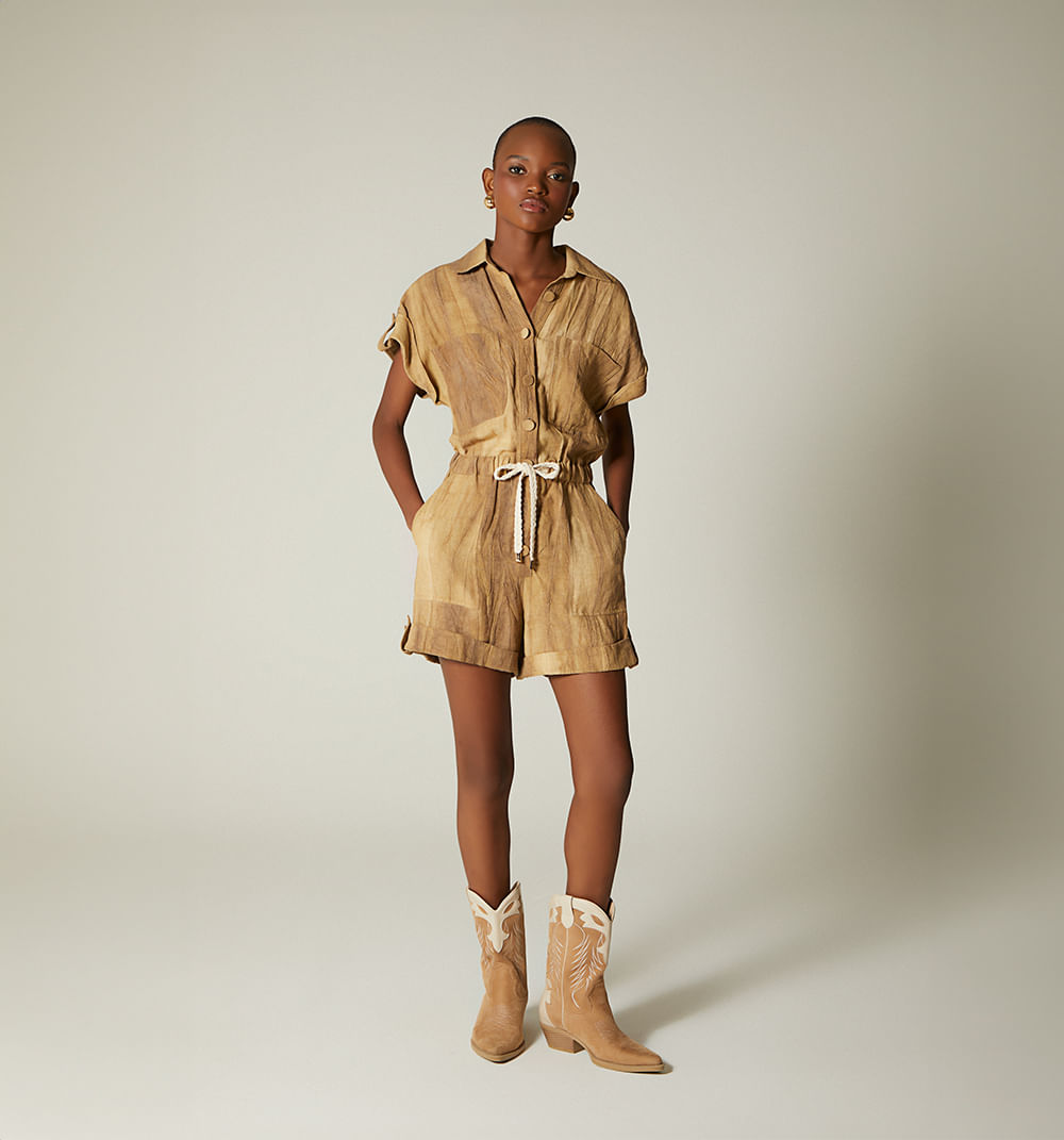 Enterizo short blusa manga japonesa guar