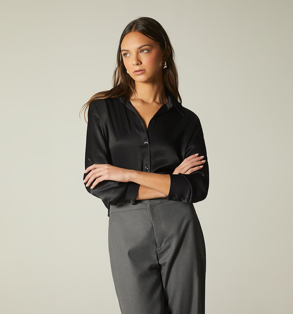 Blusa camisera manga larga
