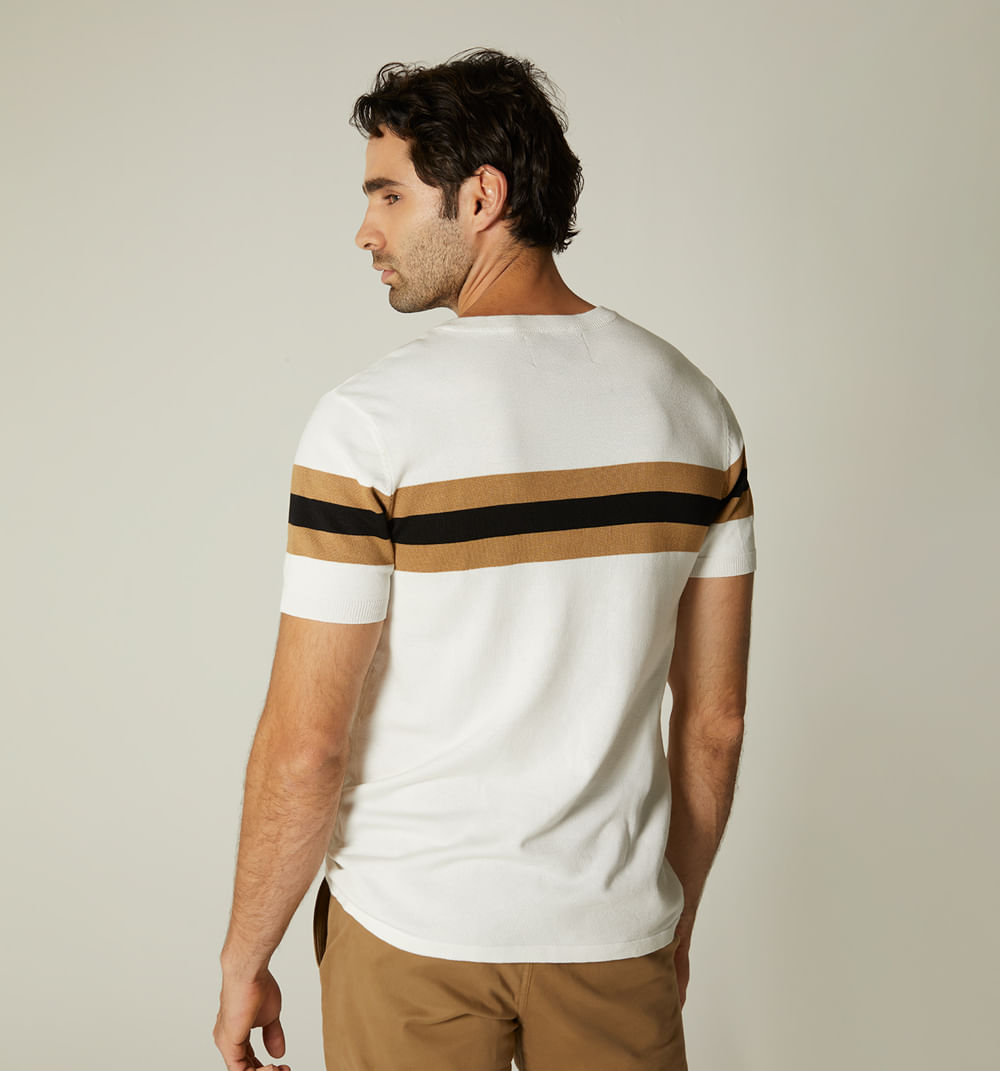Camiseta  de rayas  bordada