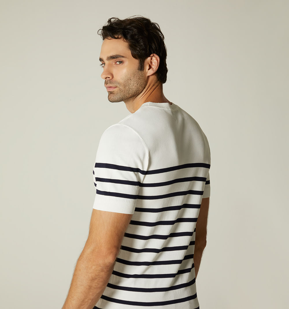 Camiseta para hombre tejida de rayas
