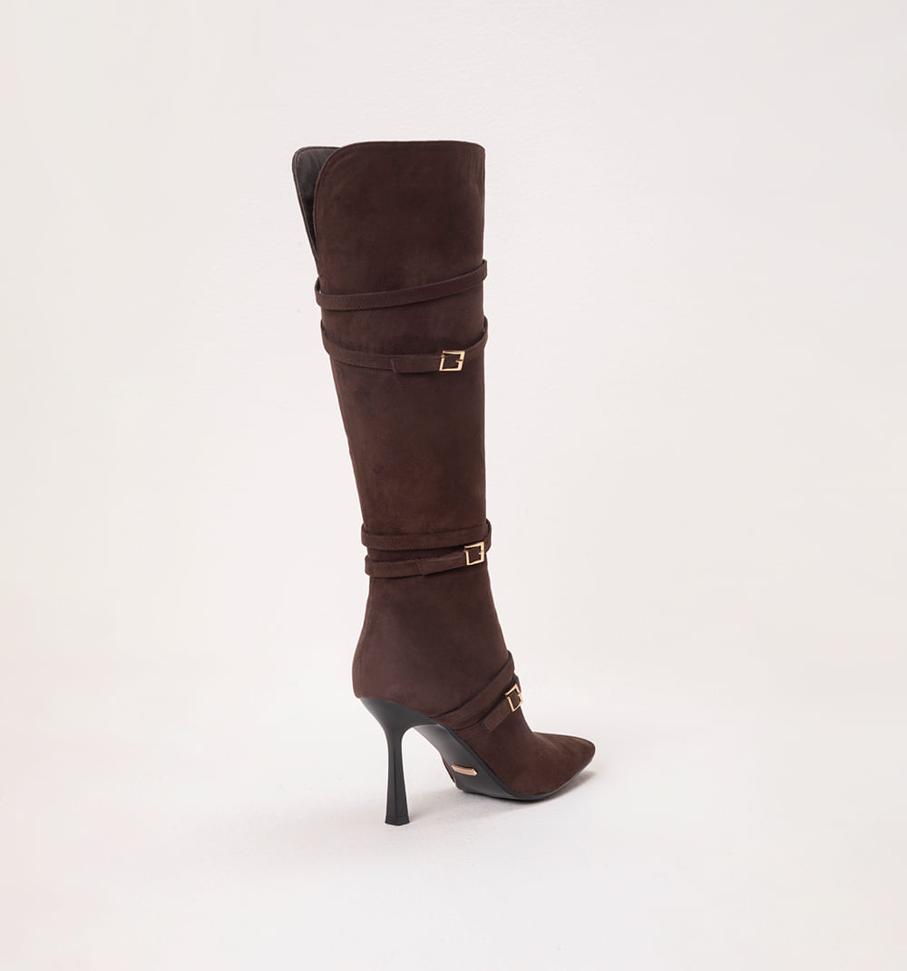 Bota Cana Alta Con Hebillas