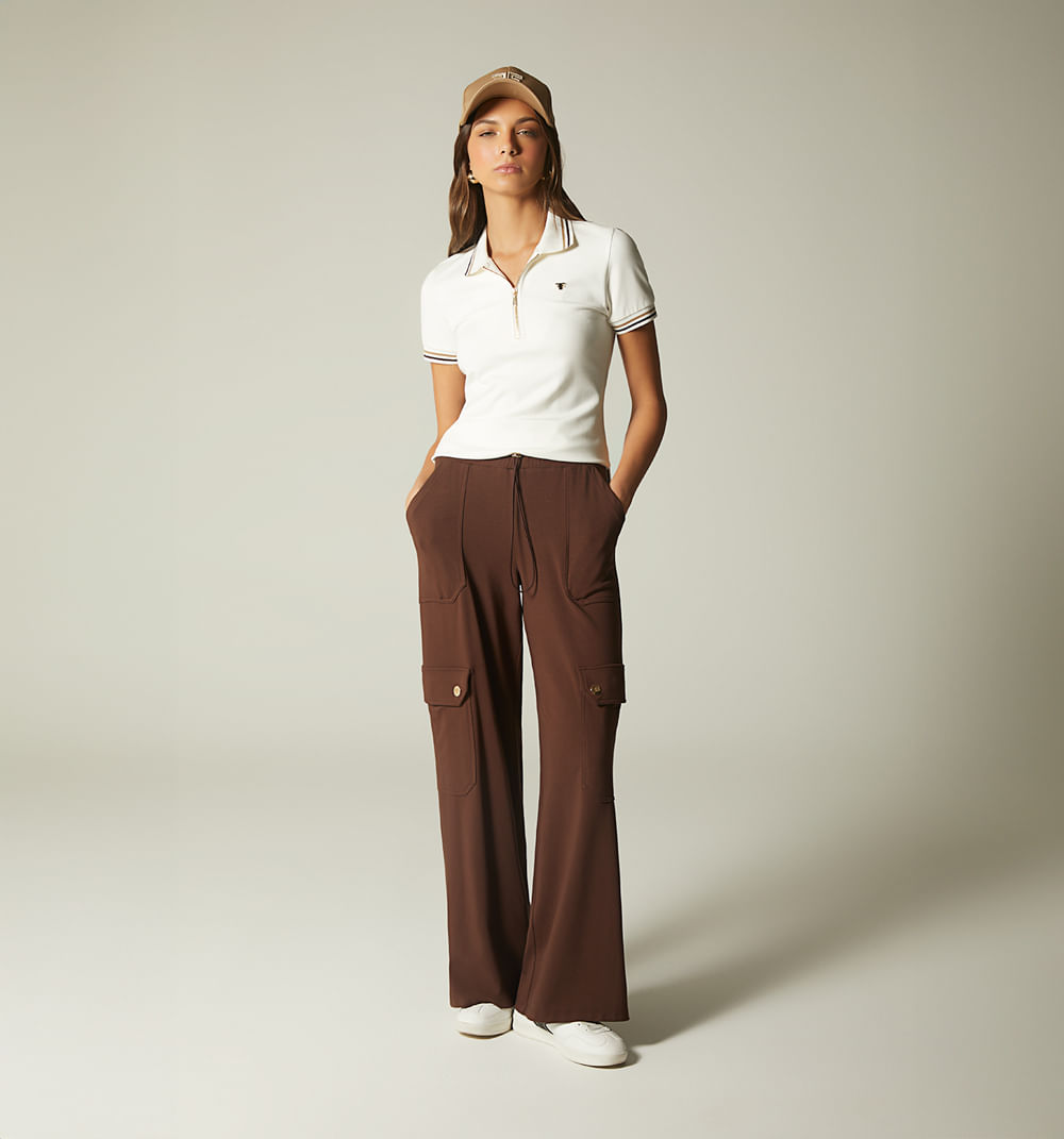 Pantalon cargo con cordon