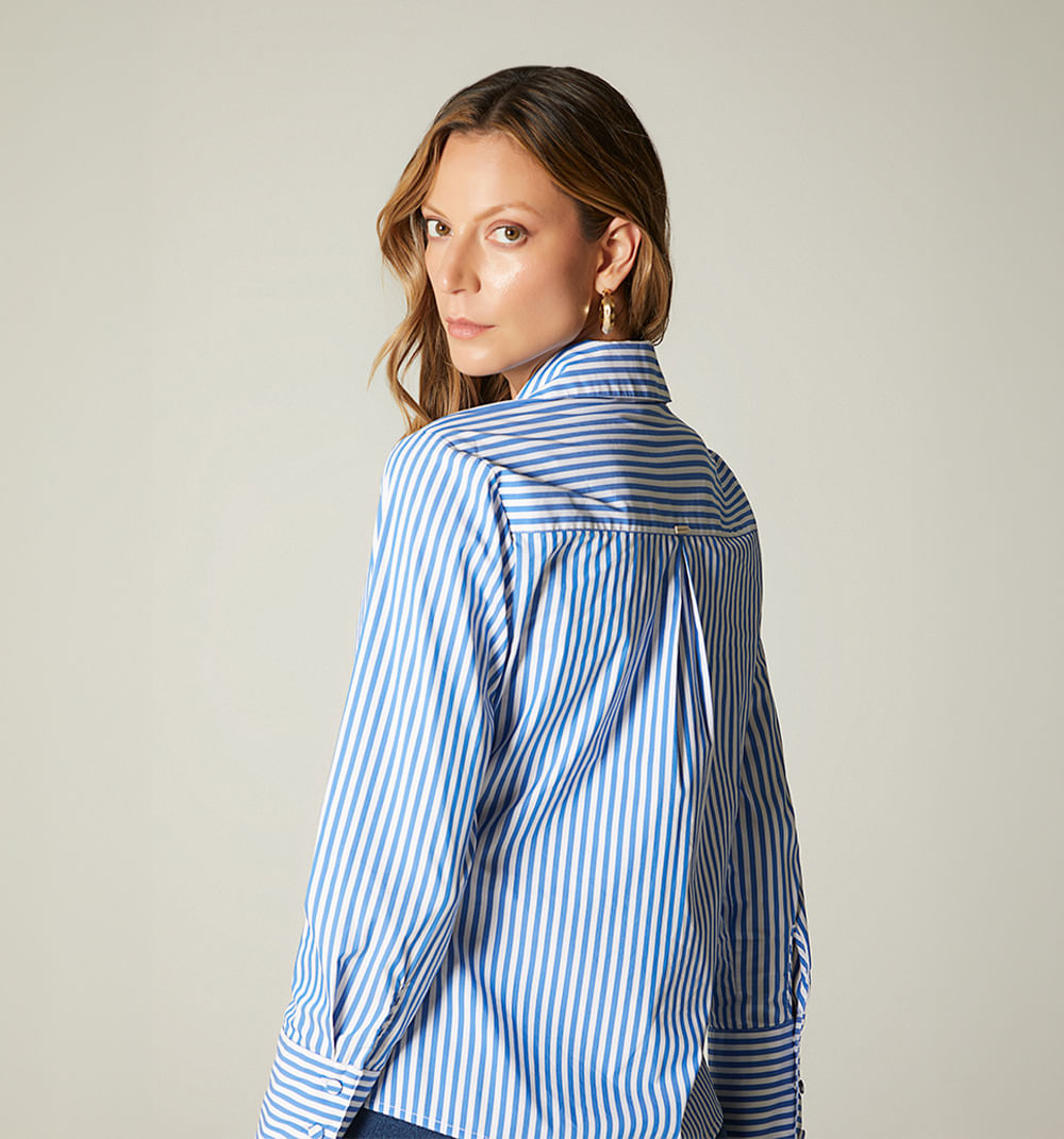 Camisera basica manga larga entallada