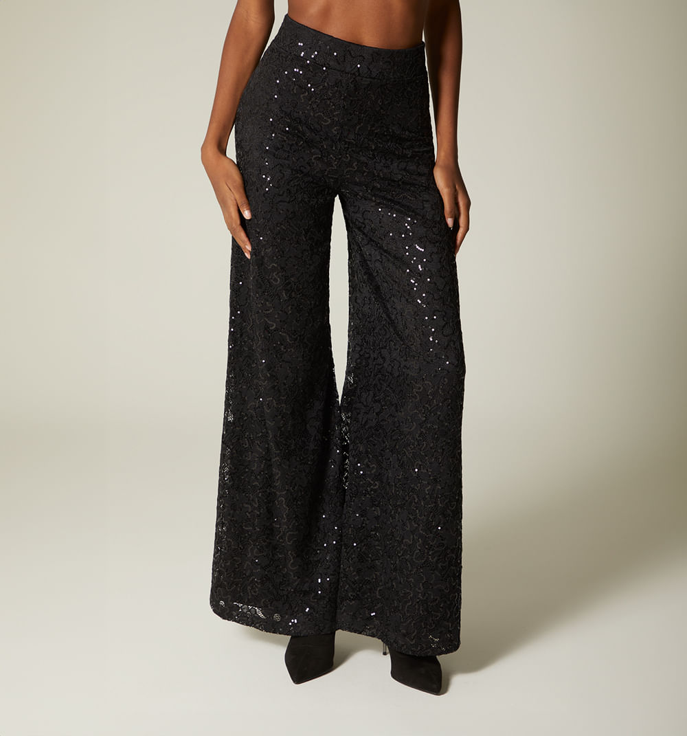 Pantalon palazo tiro alto