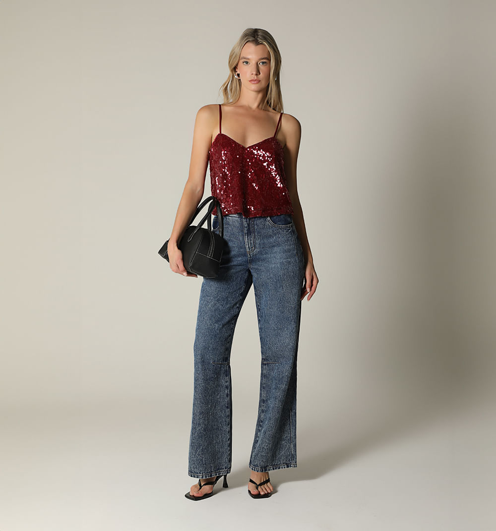 blusa corta de tiras