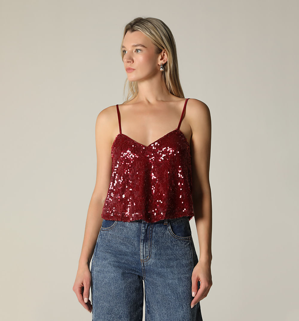 blusa corta de tiras