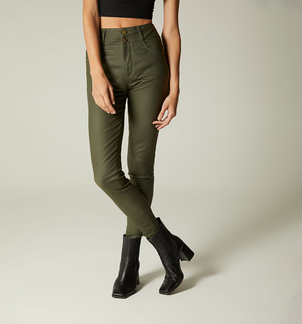 Jean ultraslim,tiro alto, dos botones, e