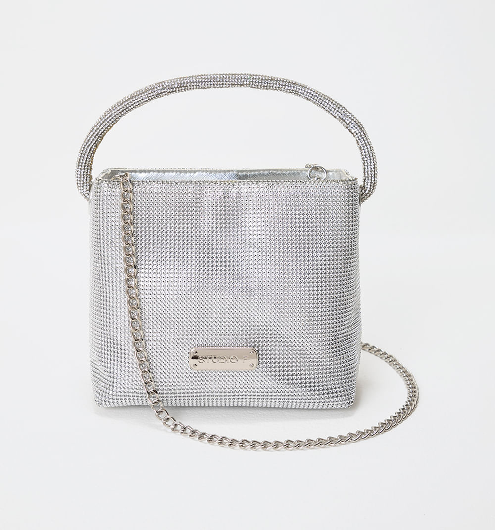 Bolso  de mano  con recubrimiento de cri