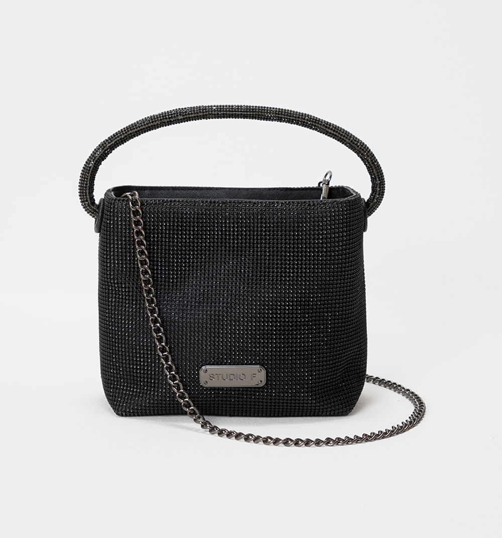 Bolso  de mano  con recubrimiento de cri