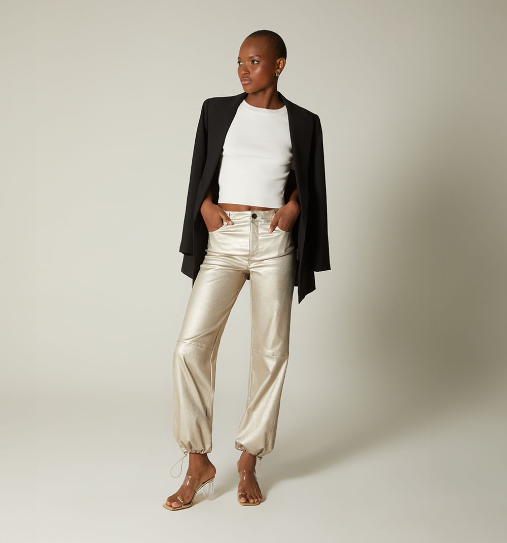 Jean aladin tiro alto para mujer