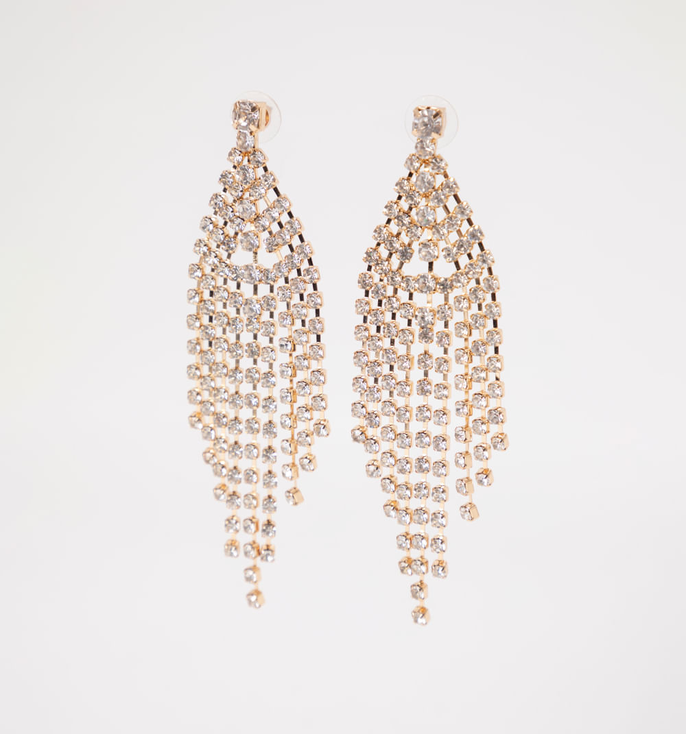 Aretes  candelabro con cristales