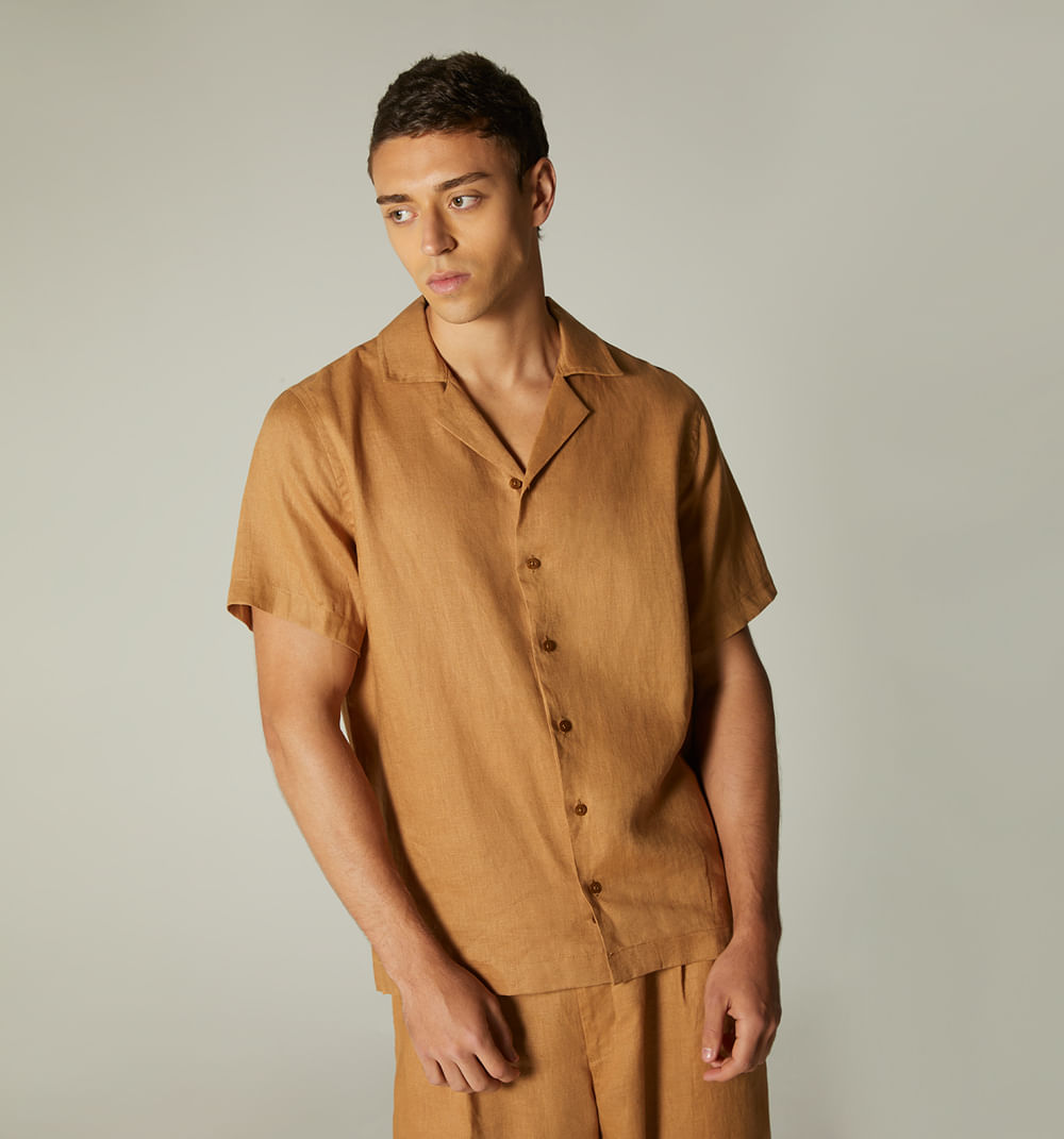 Camisa resort manga corta x lina cantill