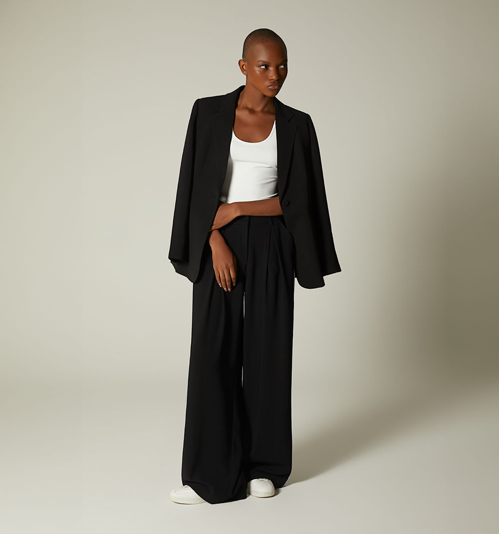 Pantalon tiro alto bolsillo diagonal  do