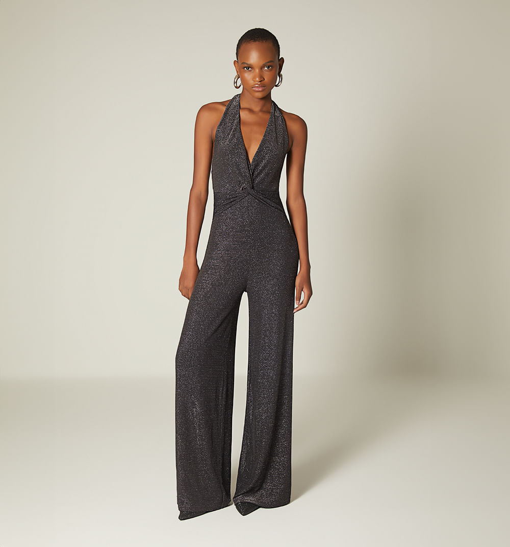 Enterizo palazo de amarrar en cuello