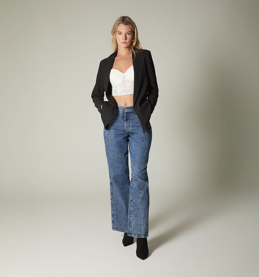 Blusa crop de tiras con amarre en espald