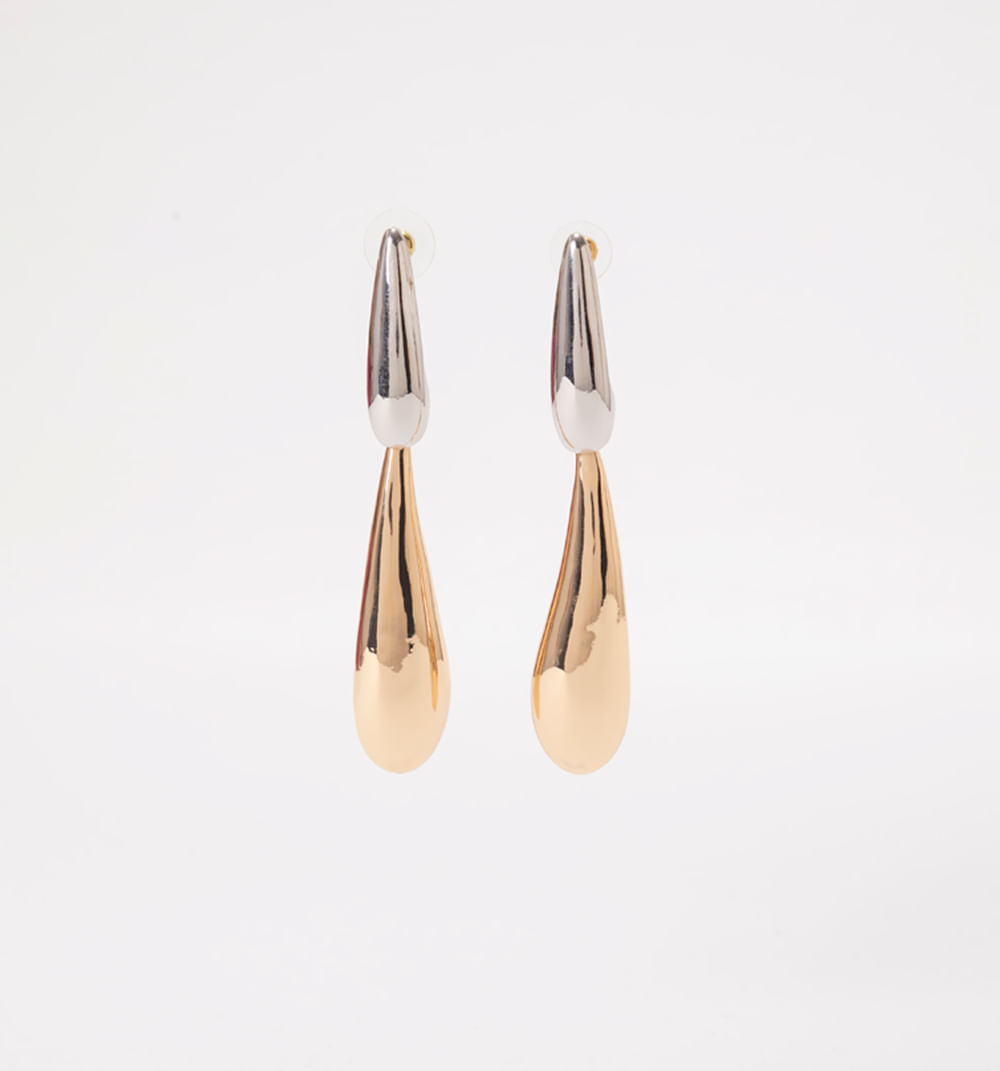 Aretes gotas bicolor