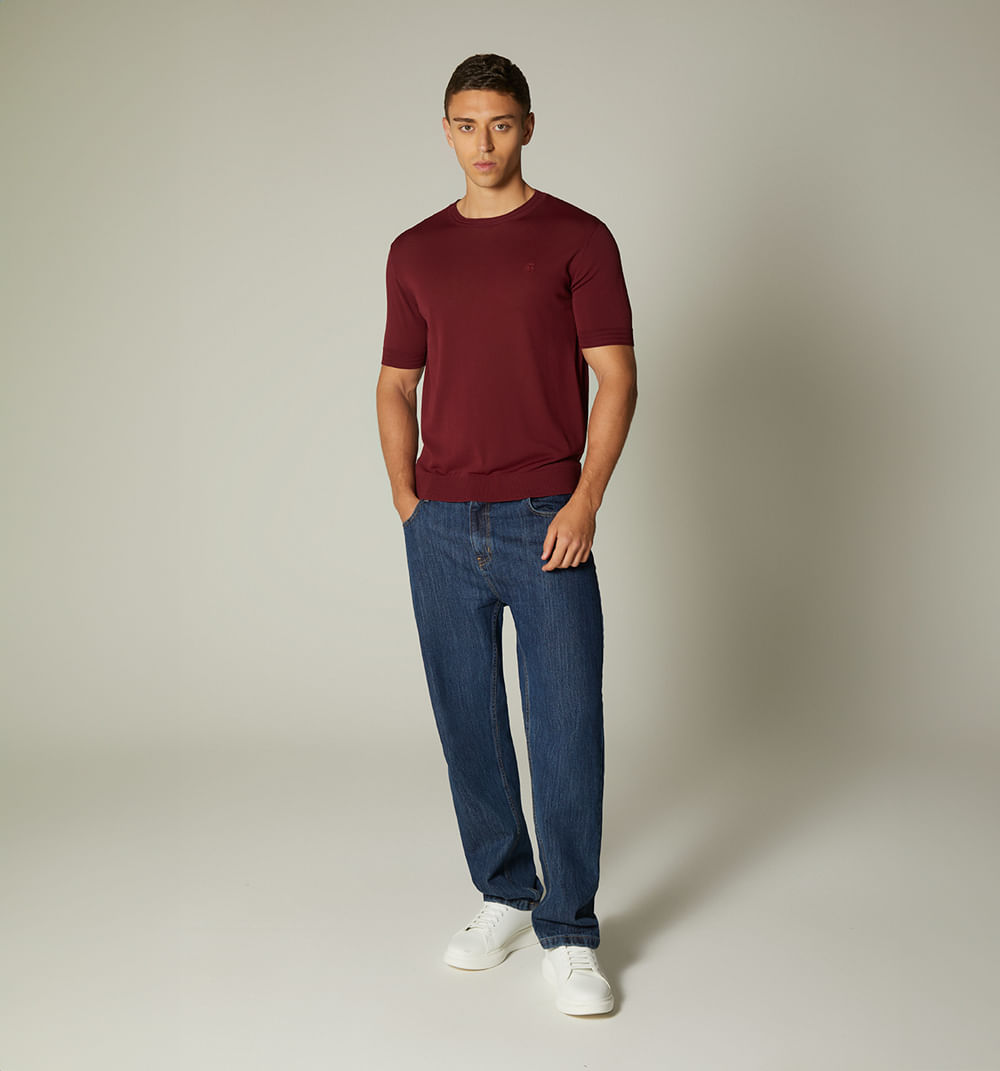 Camiseta tejido liviano para hombre