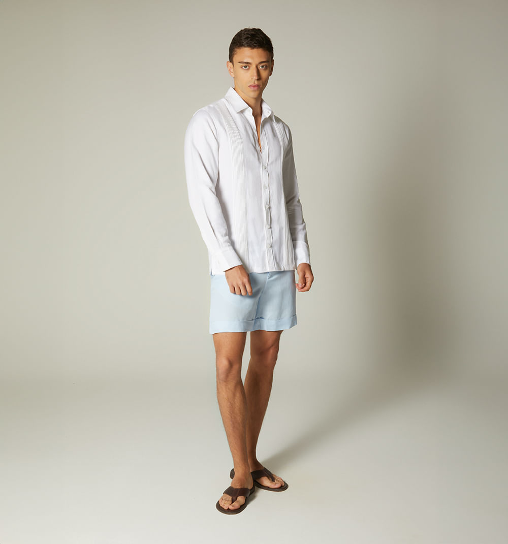 Camisa guayabera con prense x lina canti