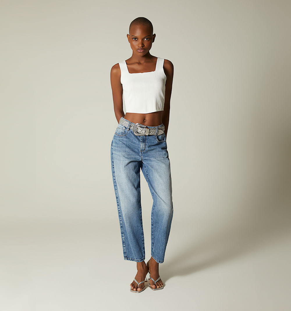 Jean  skinny tiro medio,cinco bolsillos,