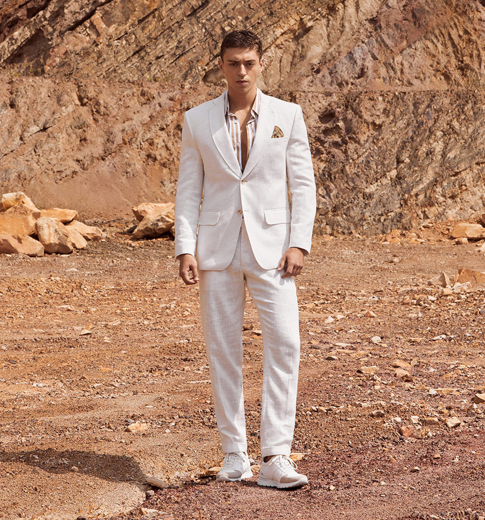 Blazer para hombre en lino x lina cantil