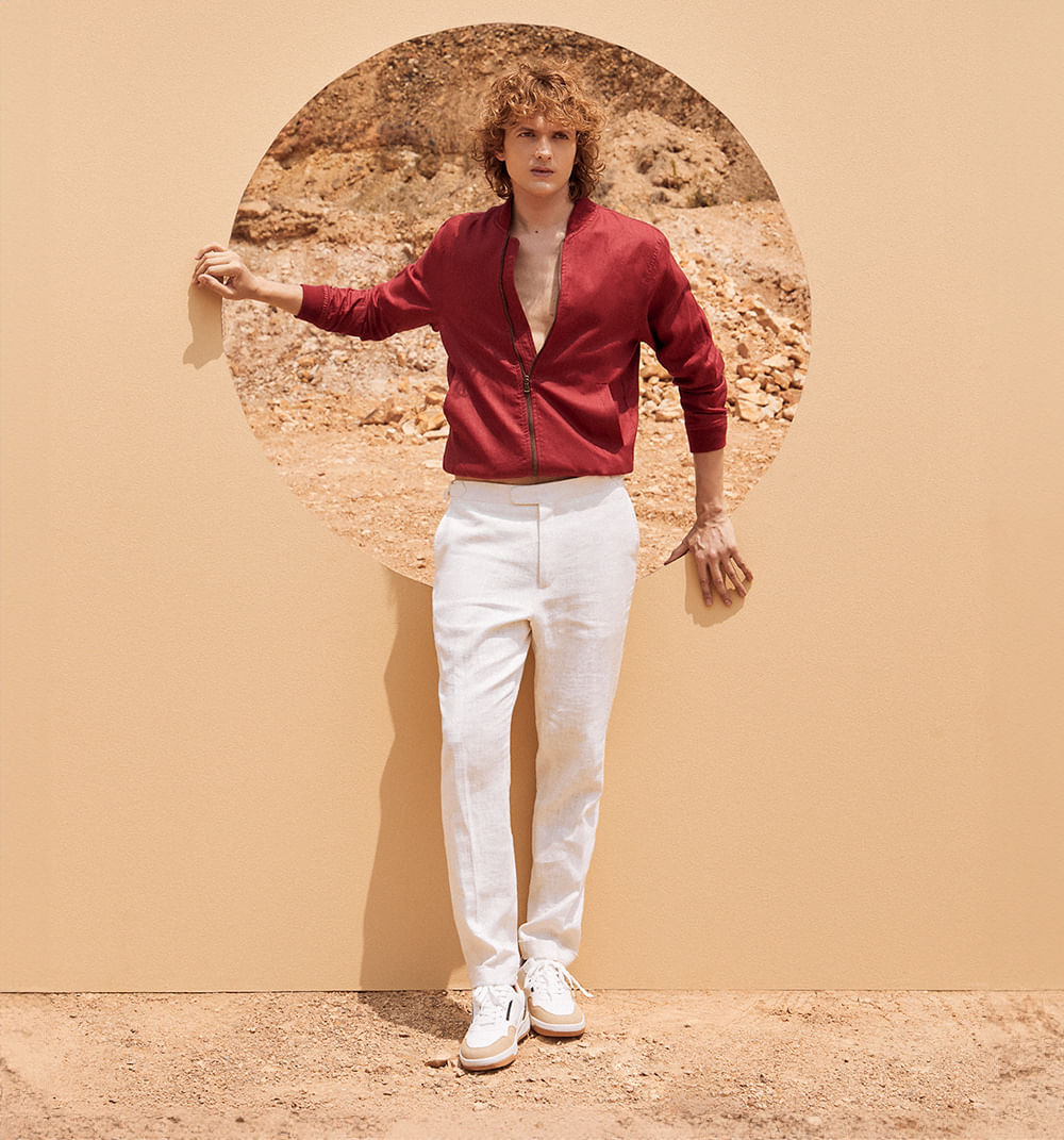 Pantalón para hombre de lino