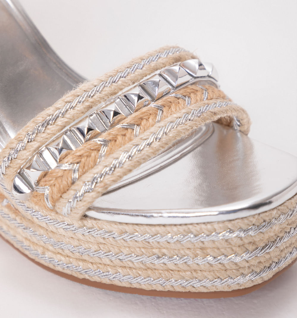 Sandalia plataforma combinacion material