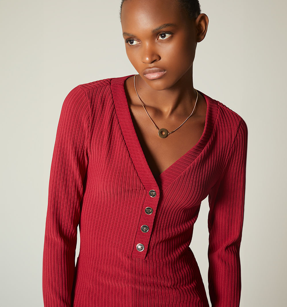 Blusa manga larga con cartera