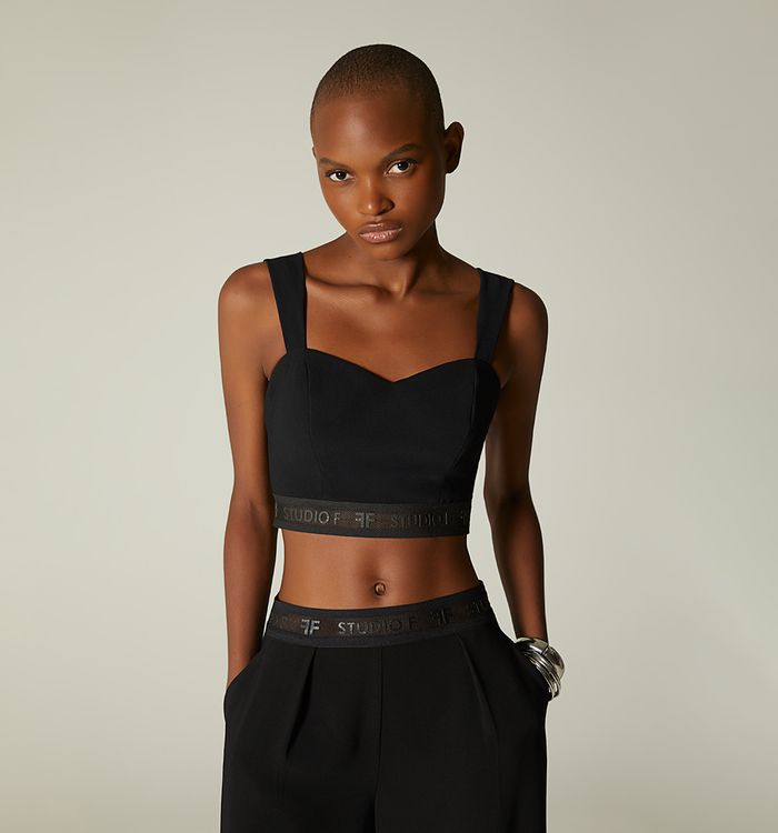 Blusa crop de tiras