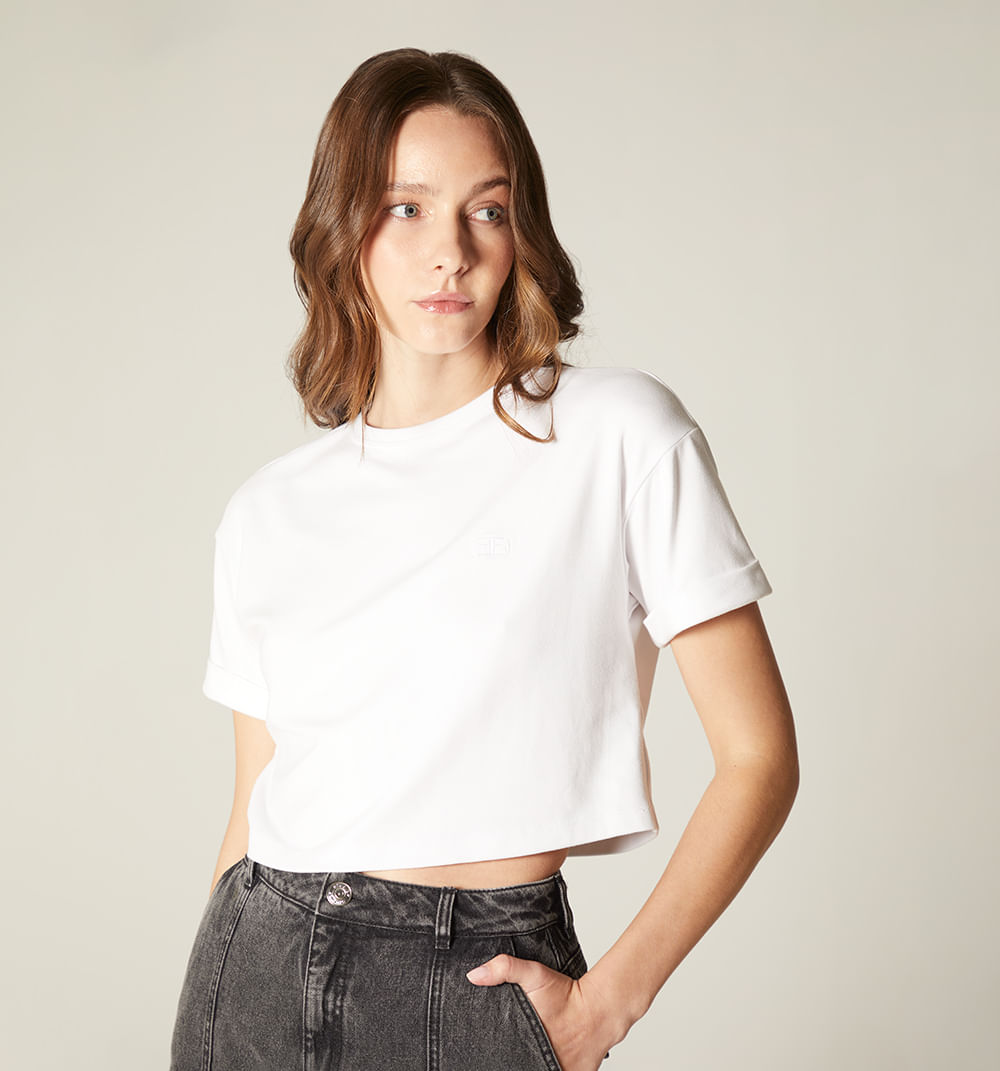 Camiseta manga corta boxy
