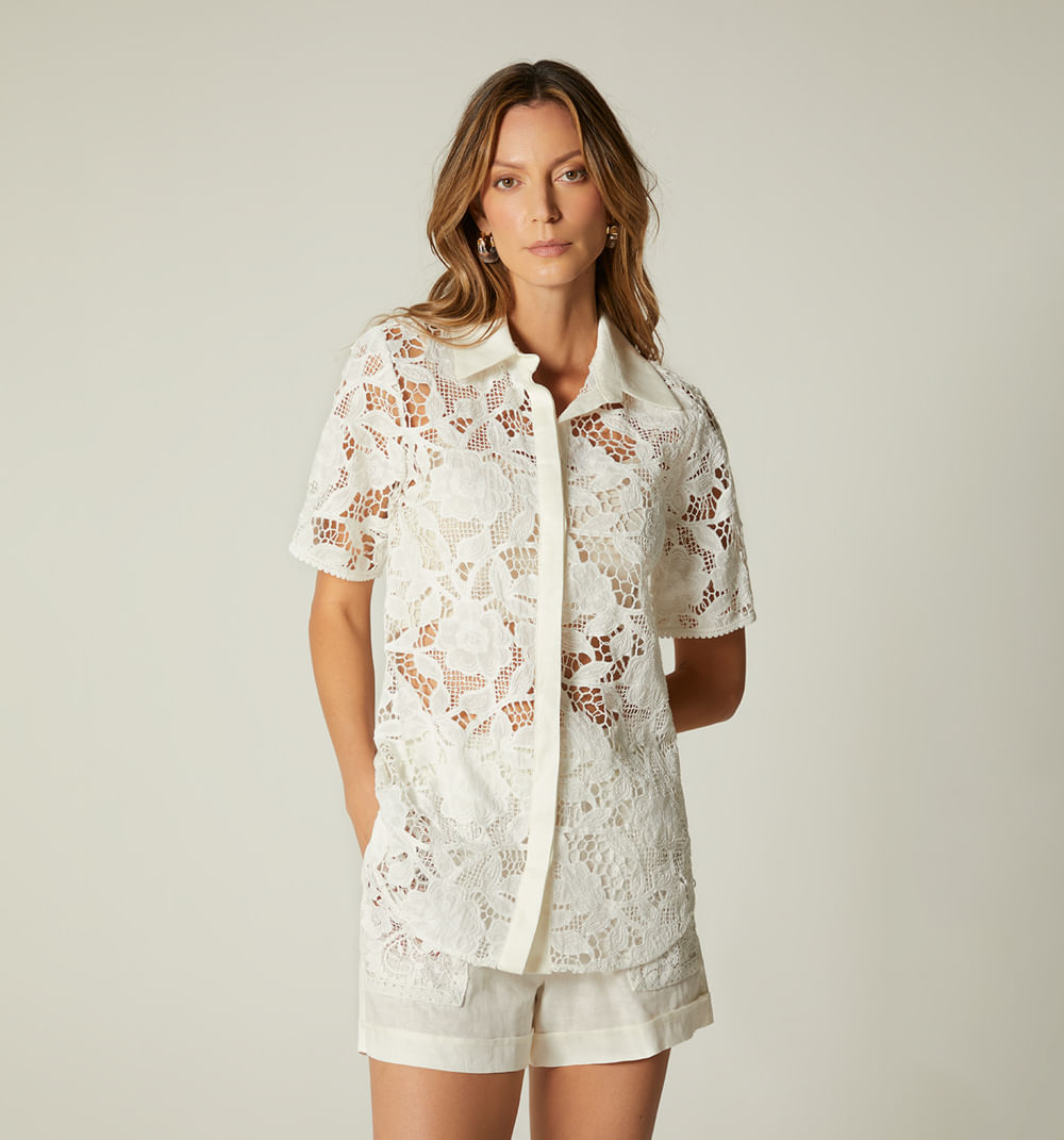 Bluson manga corta con cortes