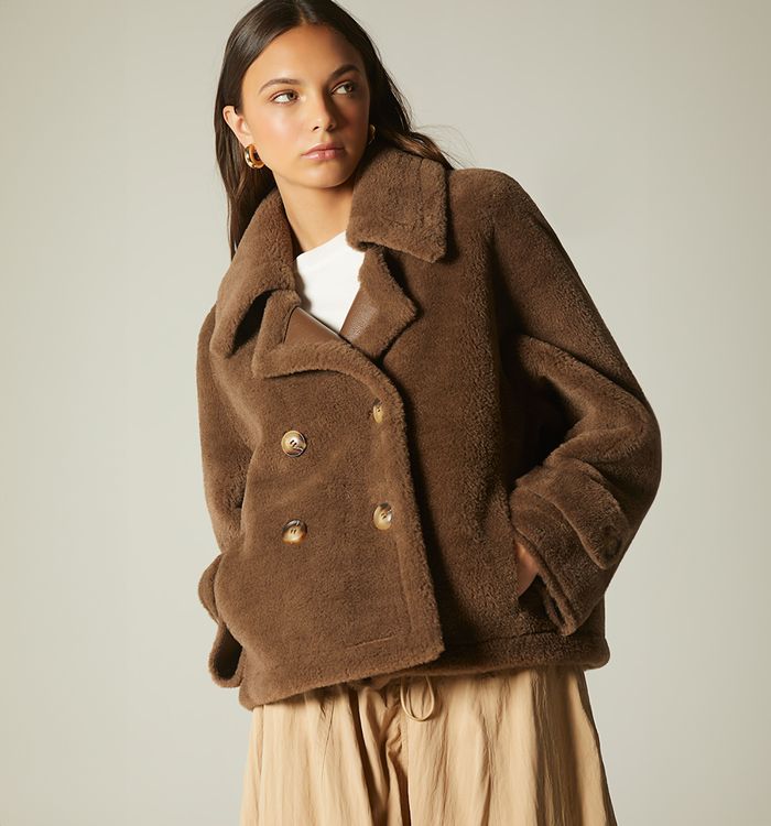 Chaqueta oversize teddy