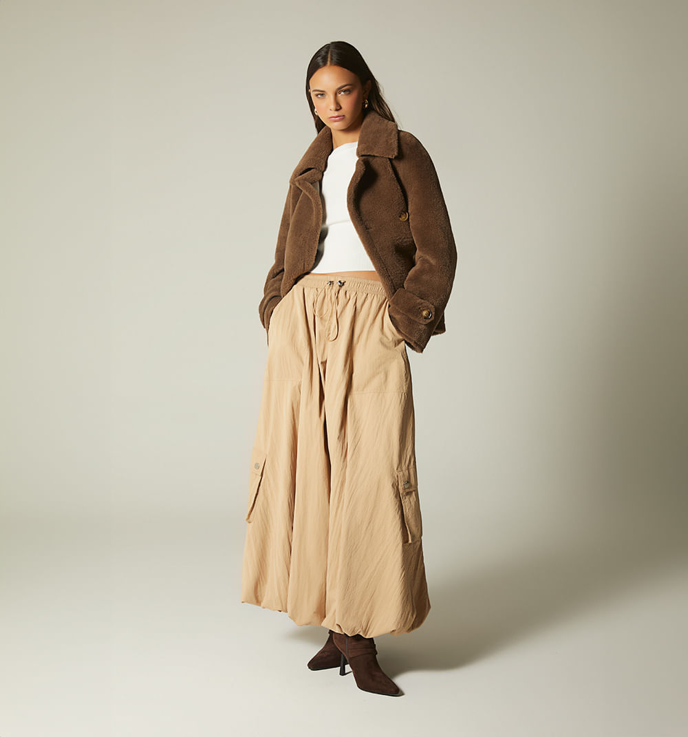 Chaqueta oversize teddy