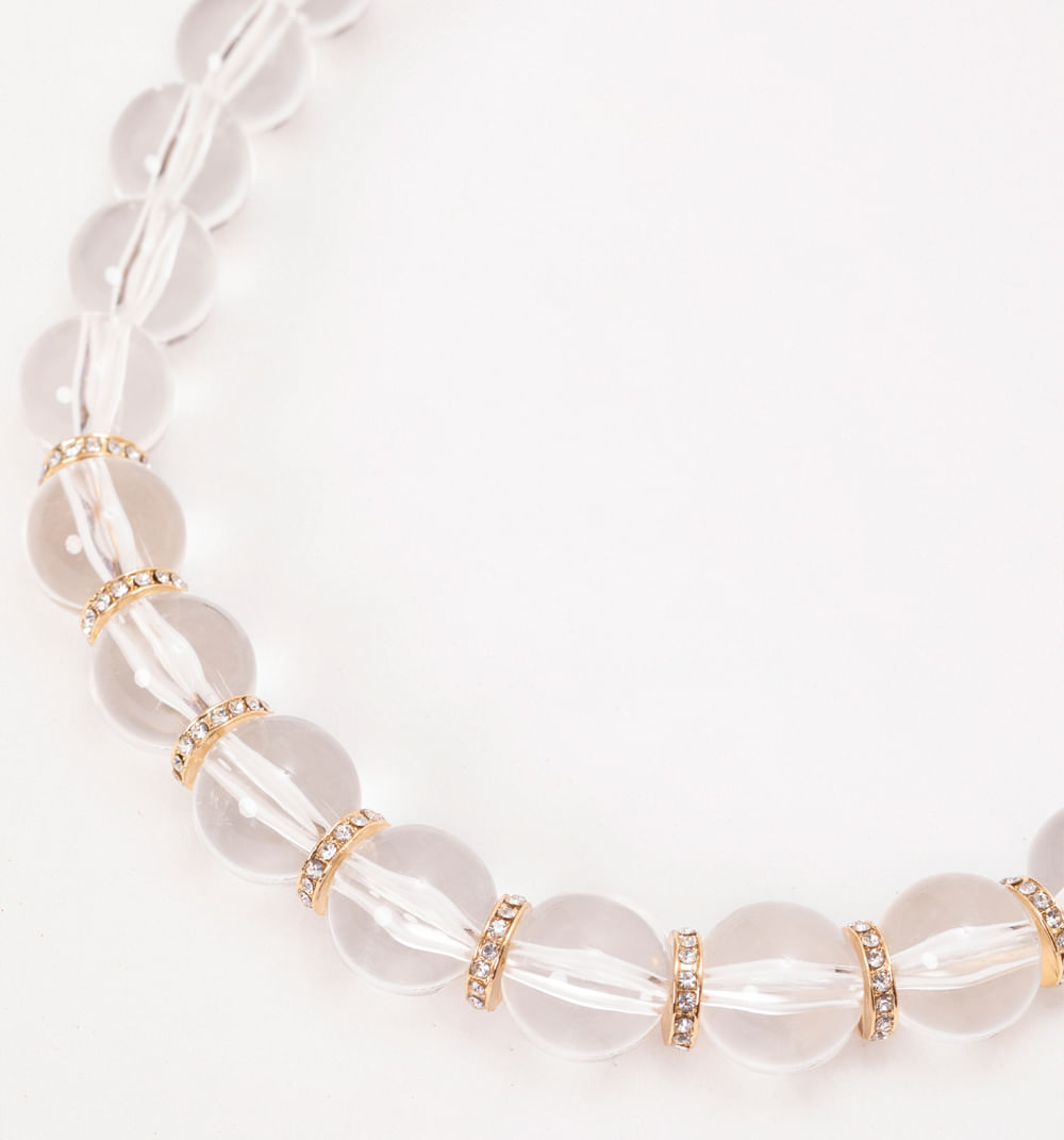 Collar perlas transparentes