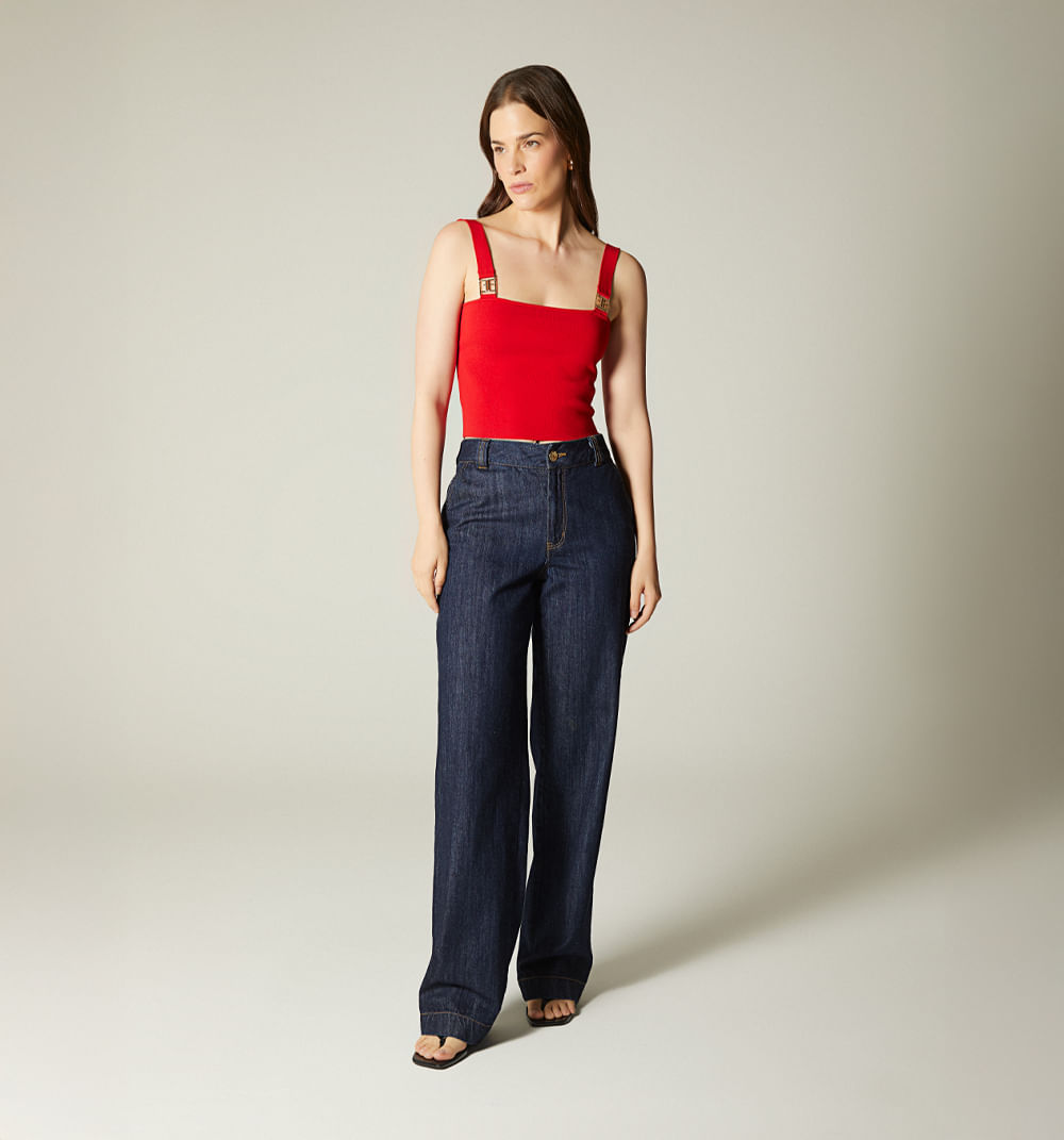 Blusa tiras con herraje ff