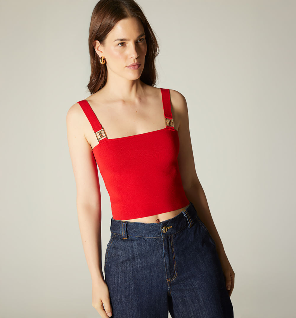 Blusa tiras con herraje ff