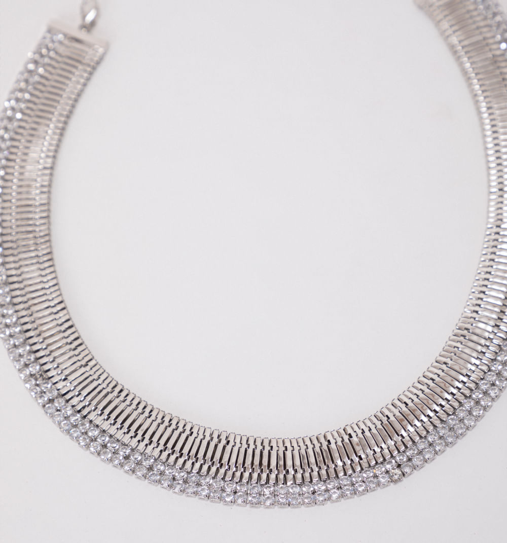 Collar cadena sepriente con cristales