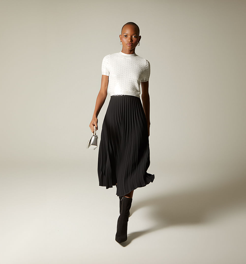 Blusa tejida efecto foil