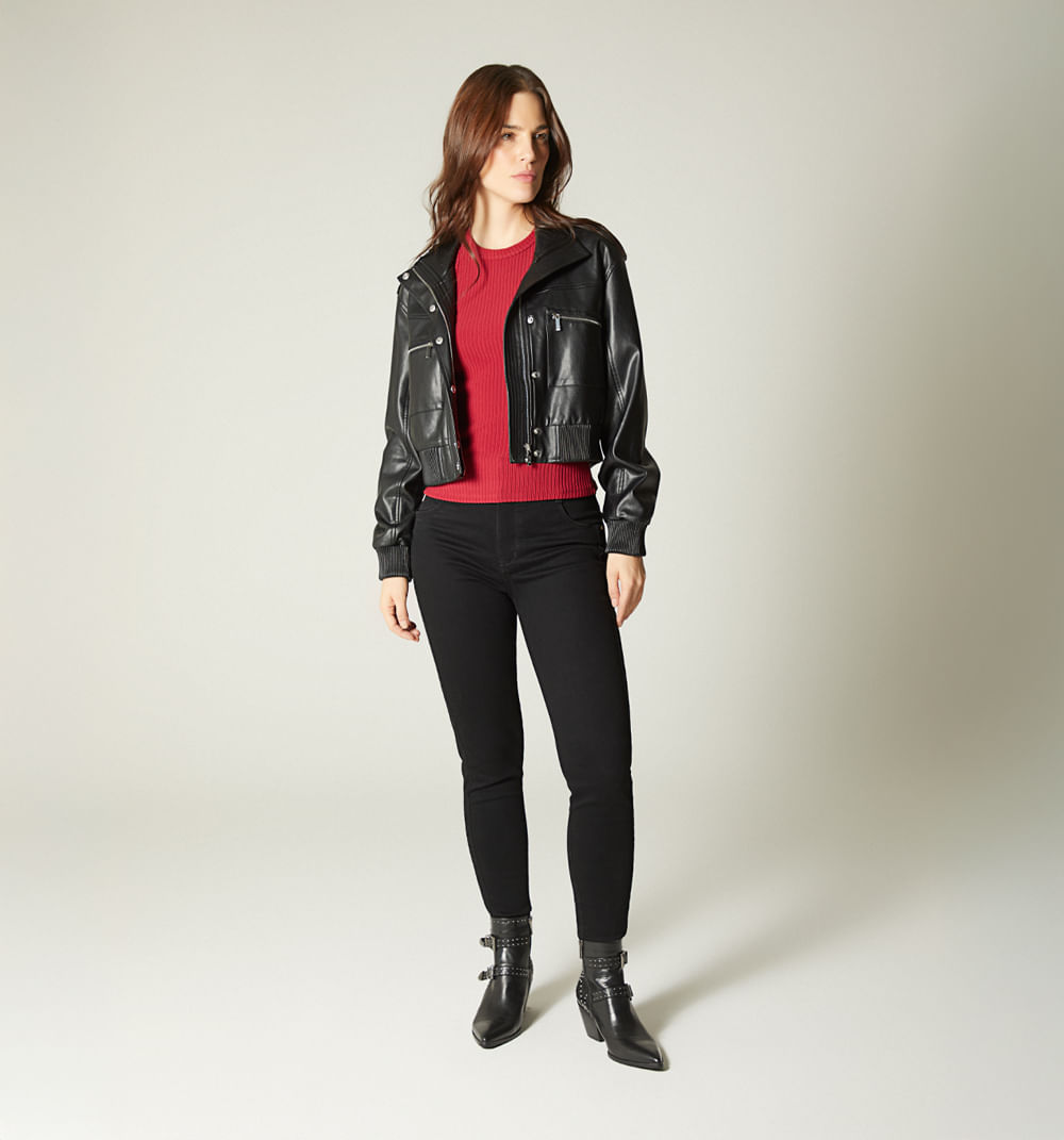 Jean ultraslim levanta cola correa elast